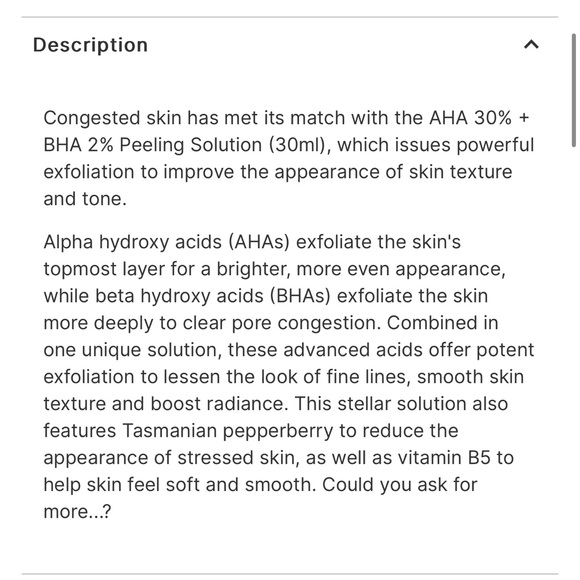 The Ordinary AHA 30% + BHA 2% Peeling Solution TikTok - Picture 3 of 9